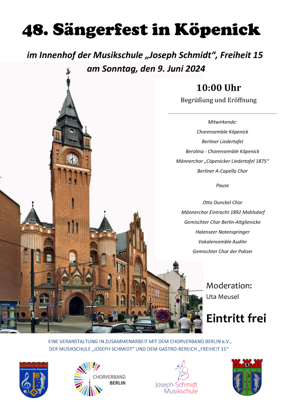 Plakat zum 48. Koepenicker Sängerfest